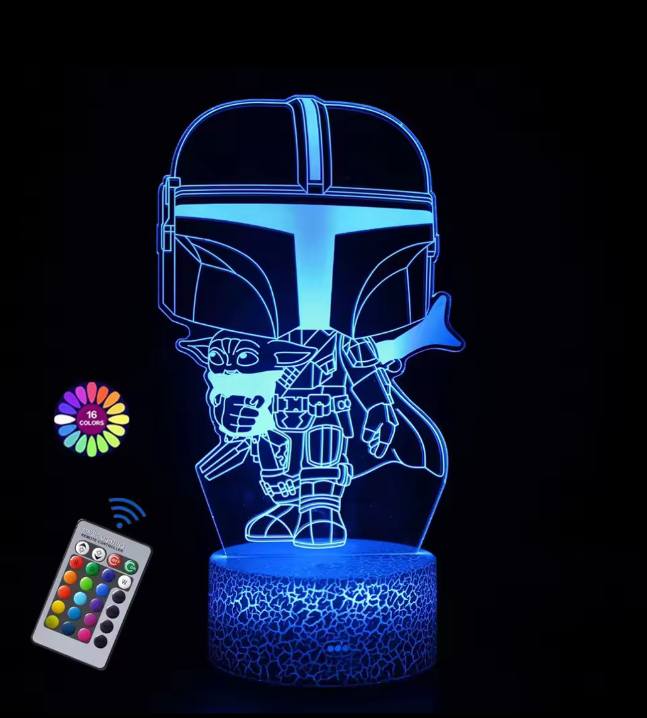 Illuminating 3-D Nightlight: 16 Color Options!