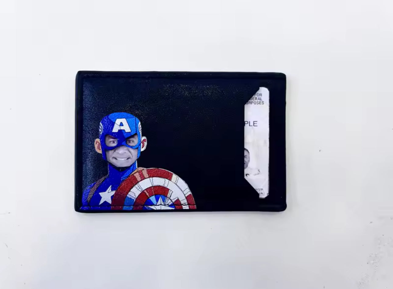 Superhero Leather Wallet - Id & Credit Card Holder