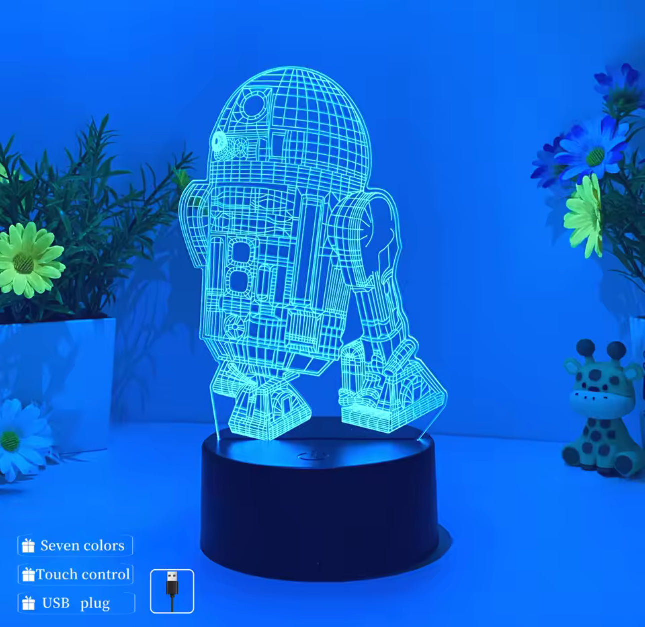 Illuminating 3-D Nightlight: 16 Color Options!