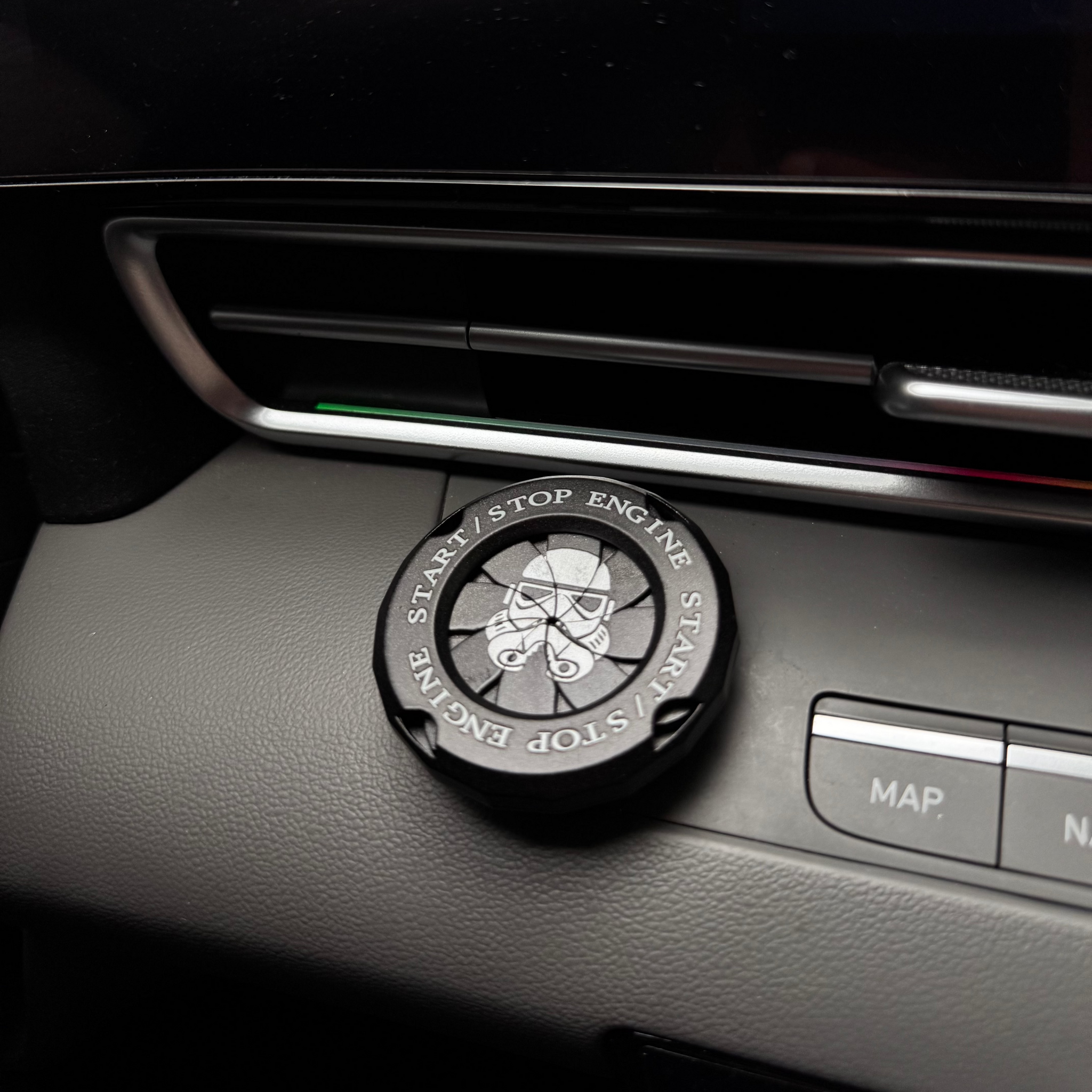 Metal High Quality Car One Start/Stop Button Key Cover Car - Twist To Open