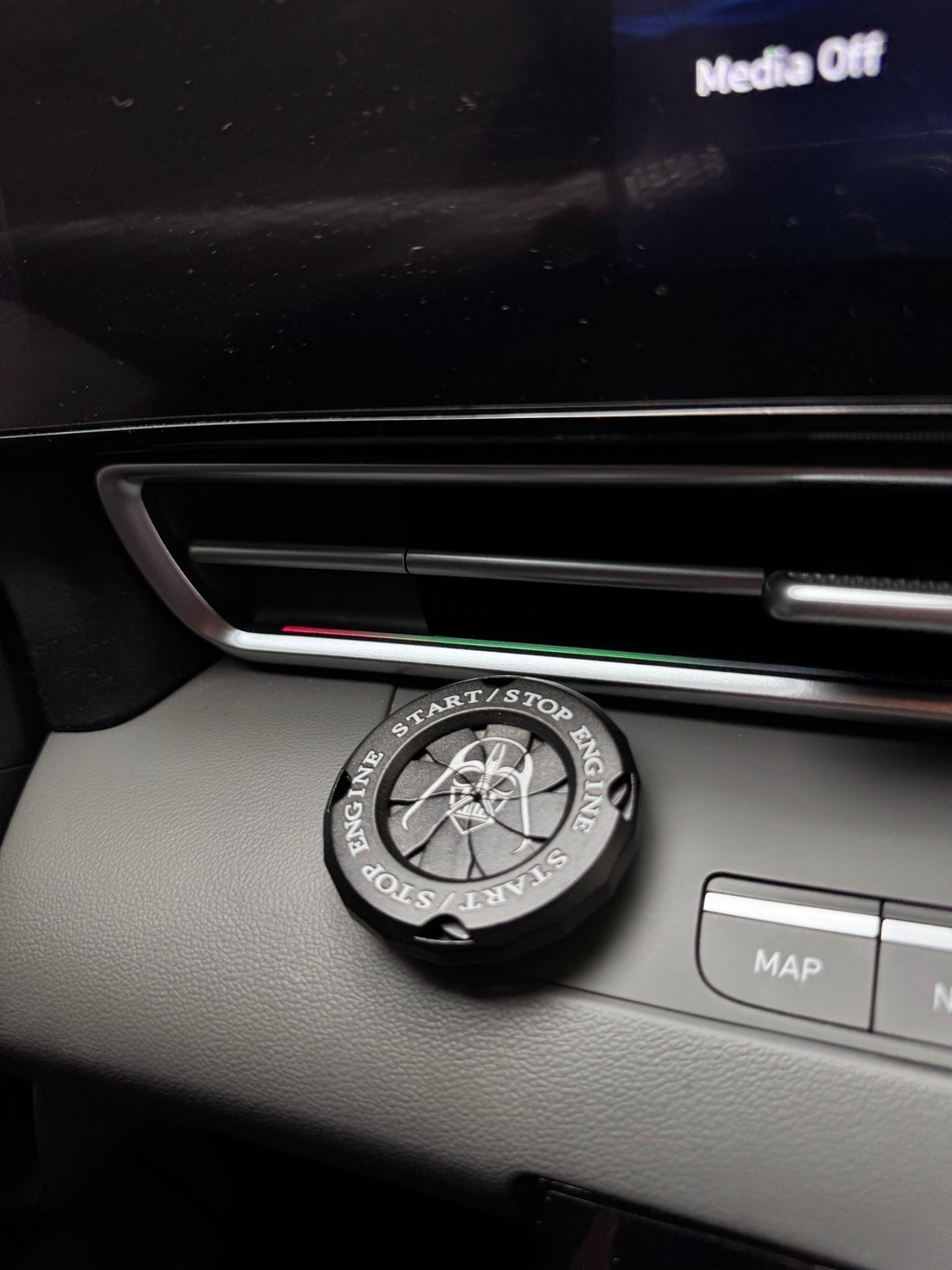 Metal High Quality Car One Start/Stop Button Key Cover Car - Twist To Open