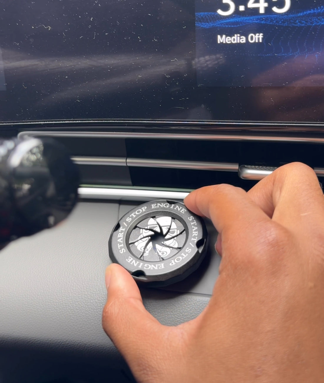 Metal Car Start/Stop Cover - Twist To Open