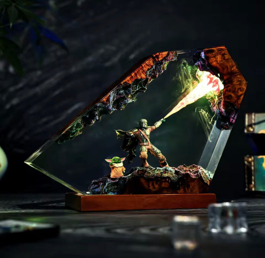 Table Resin Lamp Sci-fi Figure Colorful Night Light Customized Movie