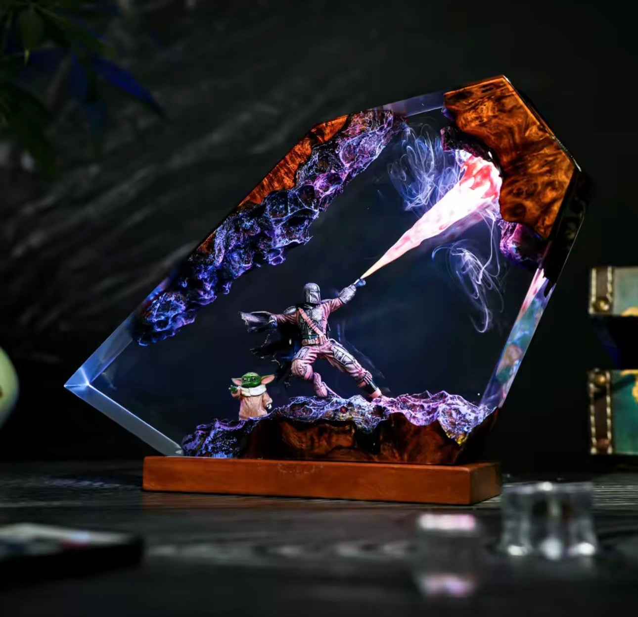 Table Resin Lamp Sci-fi Figure Colorful Night Light Customized Movie