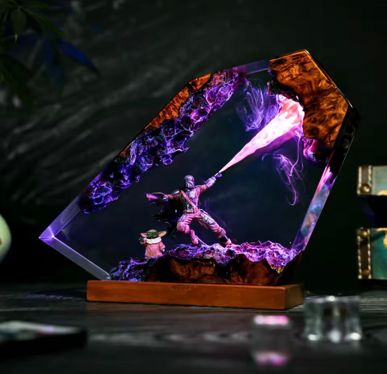 Table Resin Lamp Sci-fi Figure Colorful Night Light Customized Movie