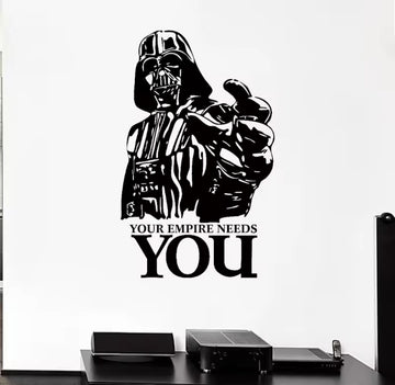 Darth Vader Vinyl Wall Decals Home Decoration Mural Sticker Your Empire Needs You Star Wars Vinyl Art Sticker Boys Room Decor