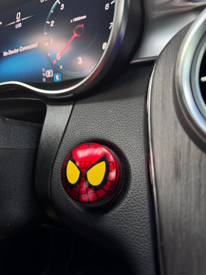 Metal Spidey Car Ignition Covers - Pust to Start & Key to Start