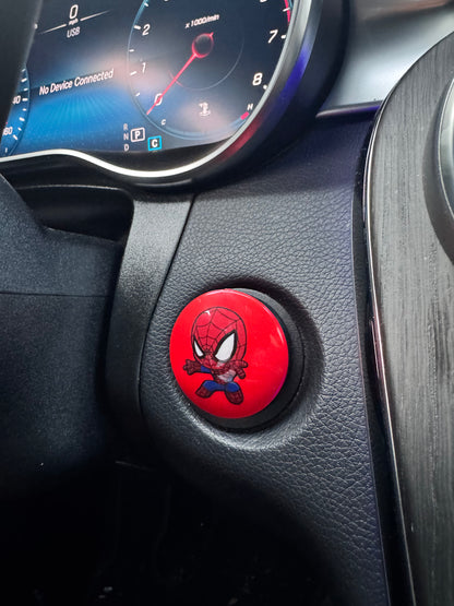 Metal Spidey Car Ignition Covers - Pust to Start & Key to Start