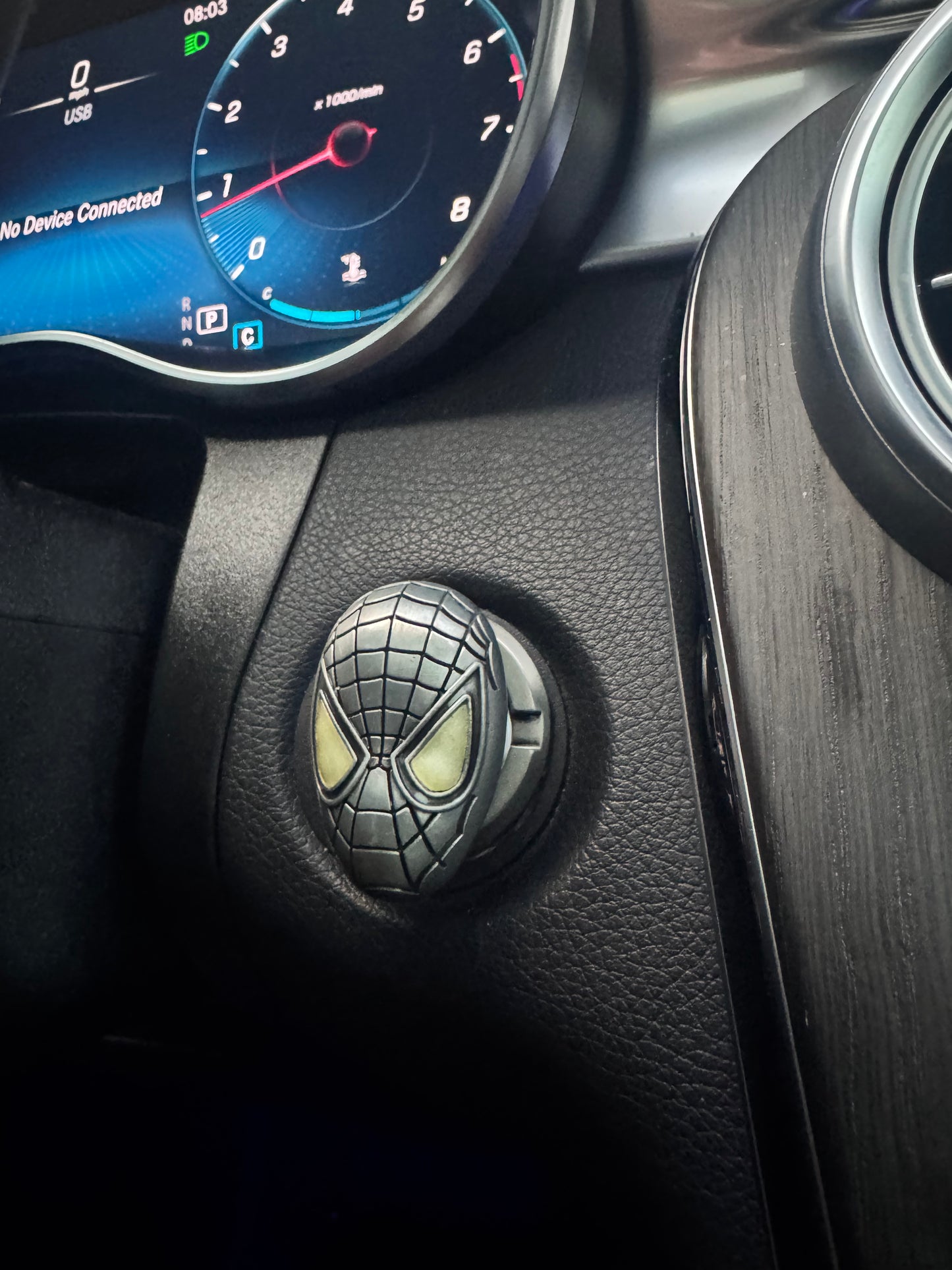 Metal Spidey Car Ignition Covers - Pust to Start & Key to Start