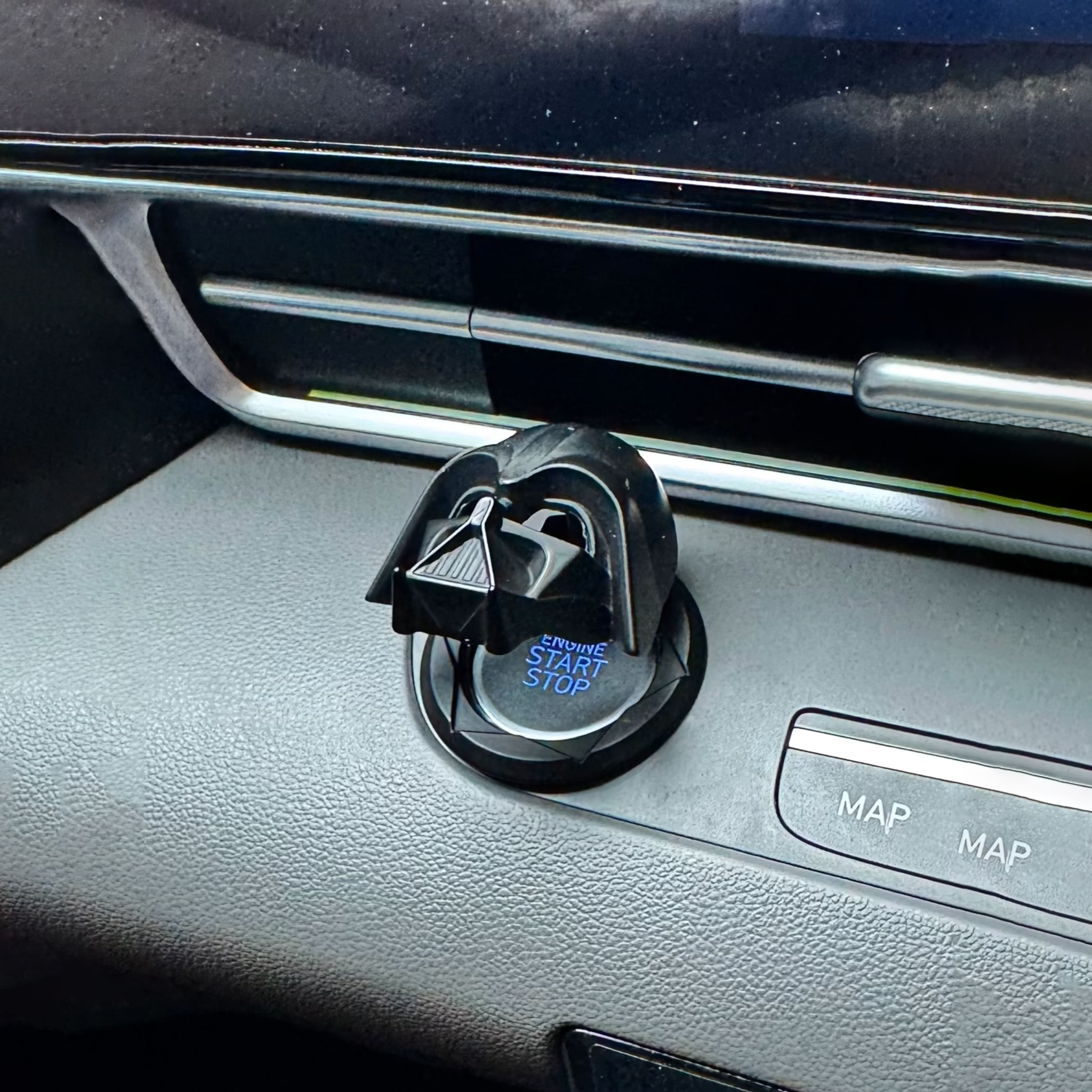 3D Superhero Car Engine Ignition Start/Stop Push Button Switch Button