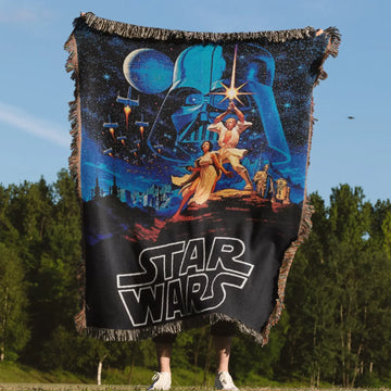 Classic Poster Throw Blanket – Vintage Woven Tapestry Warm Blanket